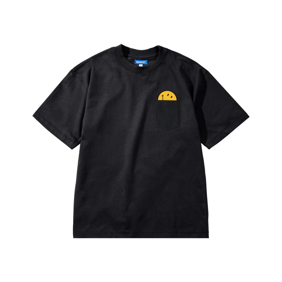 MARKET STUDIOS. Peek-A-Boo Pocket T-Shirt (Jet Black)