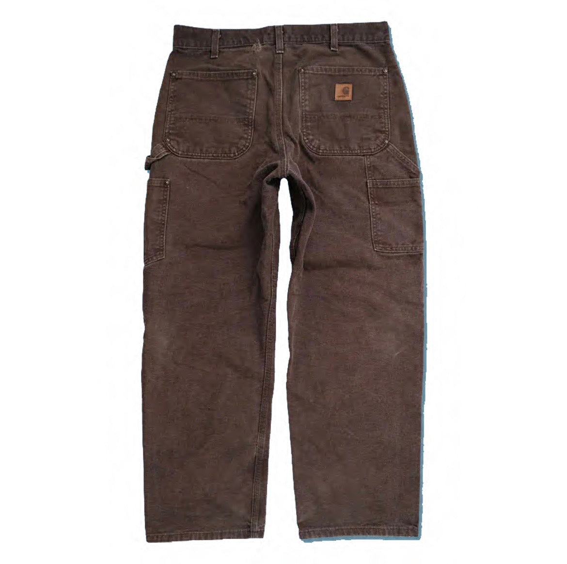 CARHARTT. Loose Fit Washed Duck Double-Front Utility Pant (Dark Brown)