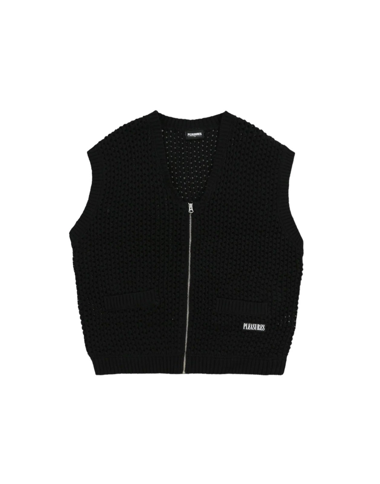 PLEASURES Cardigan Vest | Algodón 100% | Oversized Urbano | Streetwear Versátil Venezuela