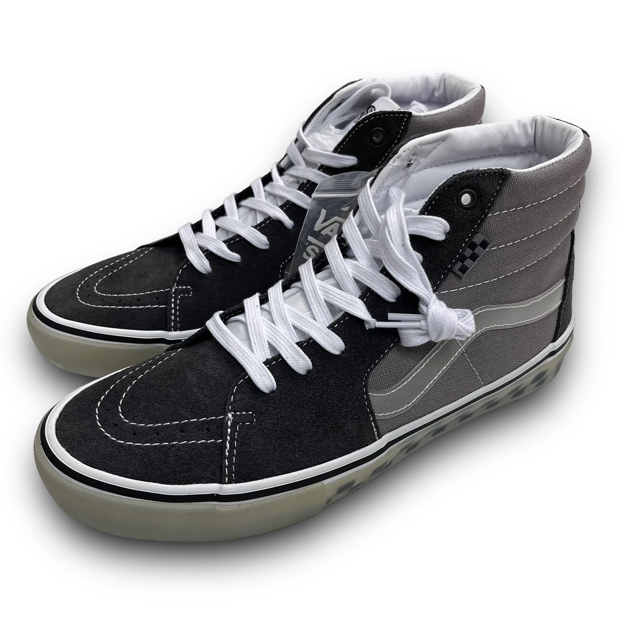 Vans ComfyCush Sk8-Hi Tape Mix Black/Frost Gray | Durabilidad Criolla + Amortiguación Revolucionaria