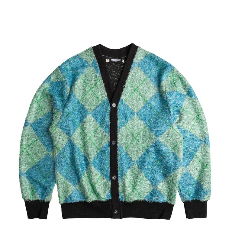 PLEASURES Rev Cardigan | Green/Blue/Black | Poliéster + Algodón | Colección SS23 Venezuela