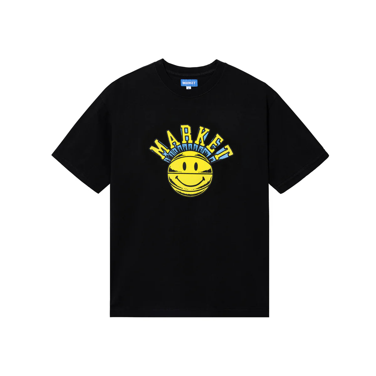 MARKET STUDIOS | Camiseta Smiley Hoops | Algodón 220 GSM | Colaboración Oficial