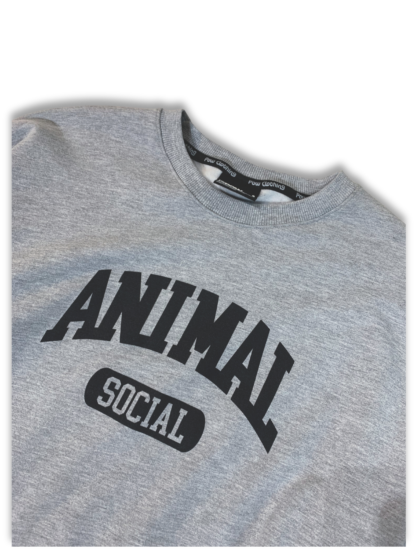 POW Crewneck | Animal Social | Algodón 100% Pesado | Estampado de Culto Venezuela