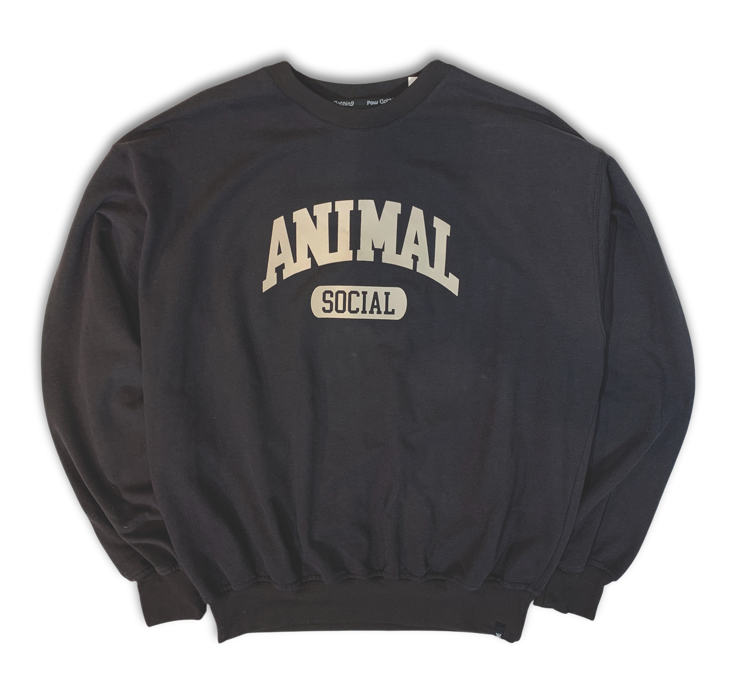 POW Crewneck | Animal Social | Algodón 100% Pesado | Estampado de Culto Venezuela
