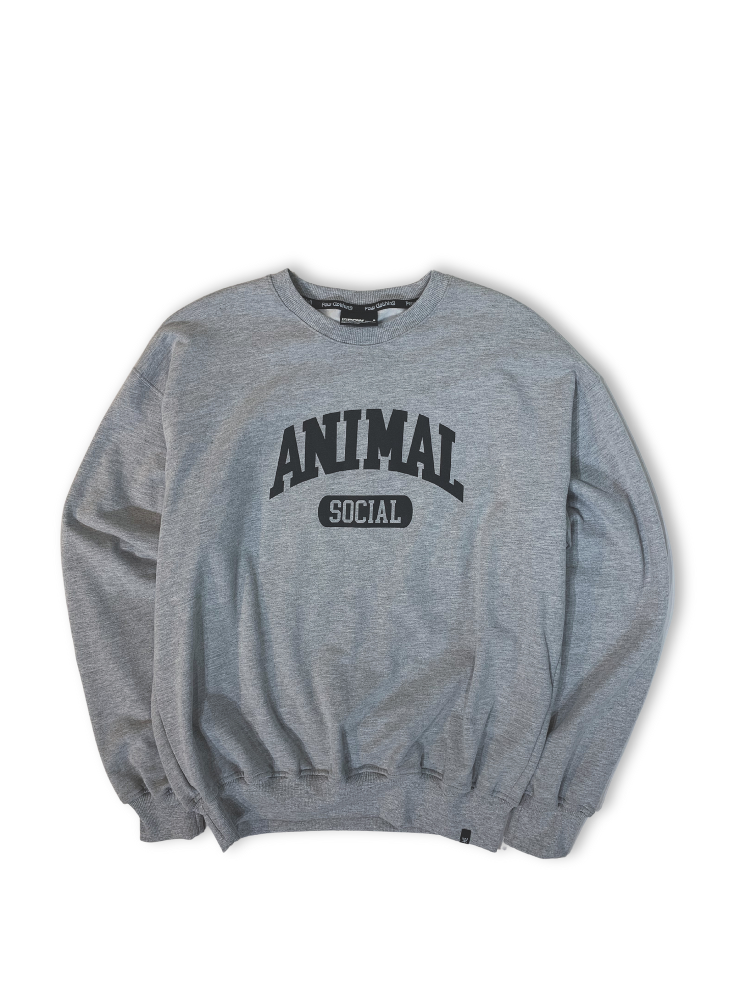 POW Crewneck | Animal Social | Algodón 100% Pesado | Estampado de Culto Venezuela