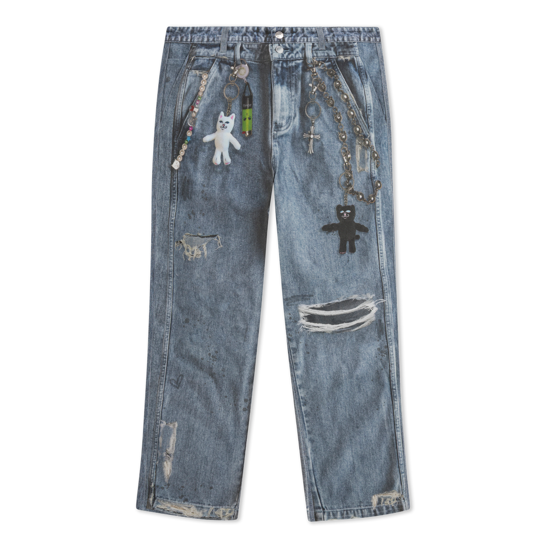 Real Straight Leg Denim Pants (Light Wash)