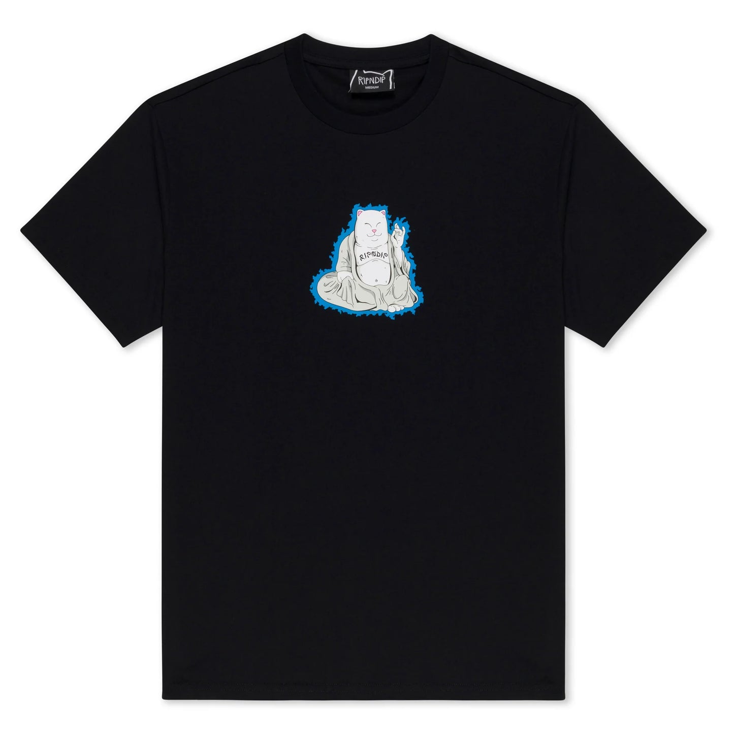 RIPNDIP Buddha Belly | Camiseta Negra Esencial | Algodón 100% | Colección Básica POW Flagship