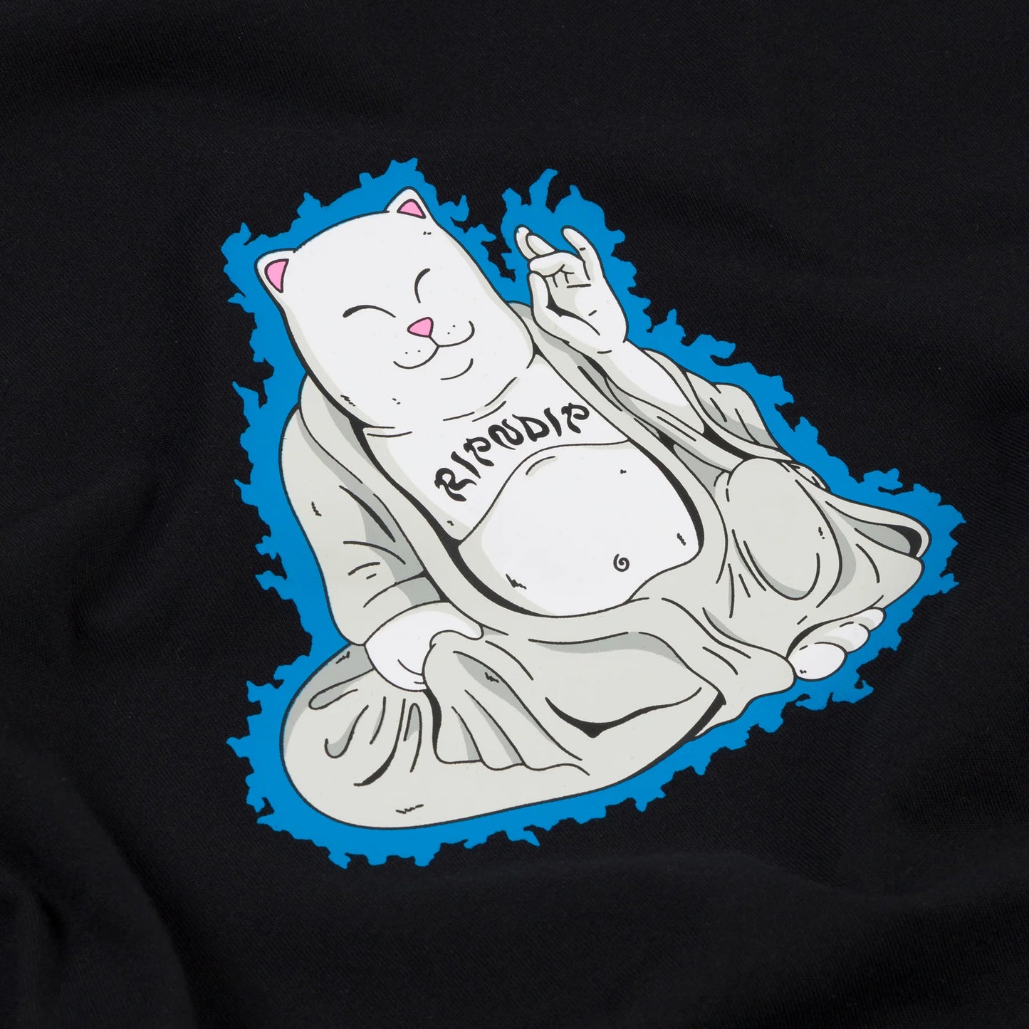 RIPNDIP Buddha Belly | Camiseta Negra Esencial | Algodón 100% | Colección Básica POW Flagship