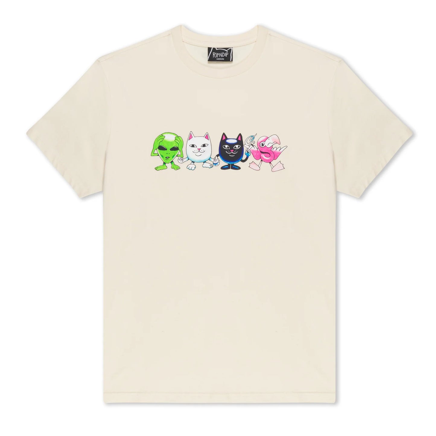 RIPNDIP | Bestie Gang Tee Natural | 100% Algodón 180 GSM | Streetwear POW Flagship