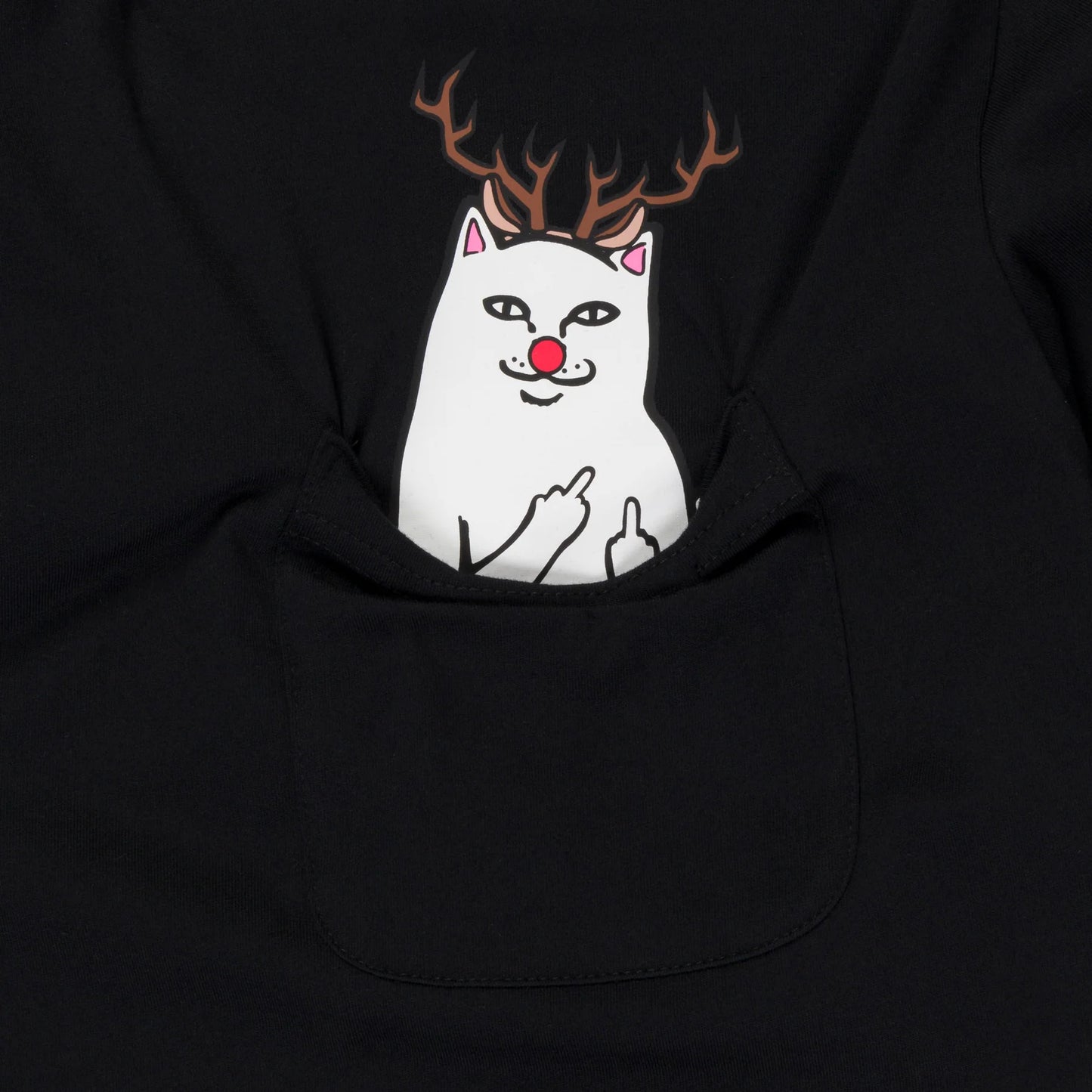 RIPNDIP | Lord Red Nose Pocket Tee | 100% Algodón 180 GSM | Colección Streetwear POW Flagship