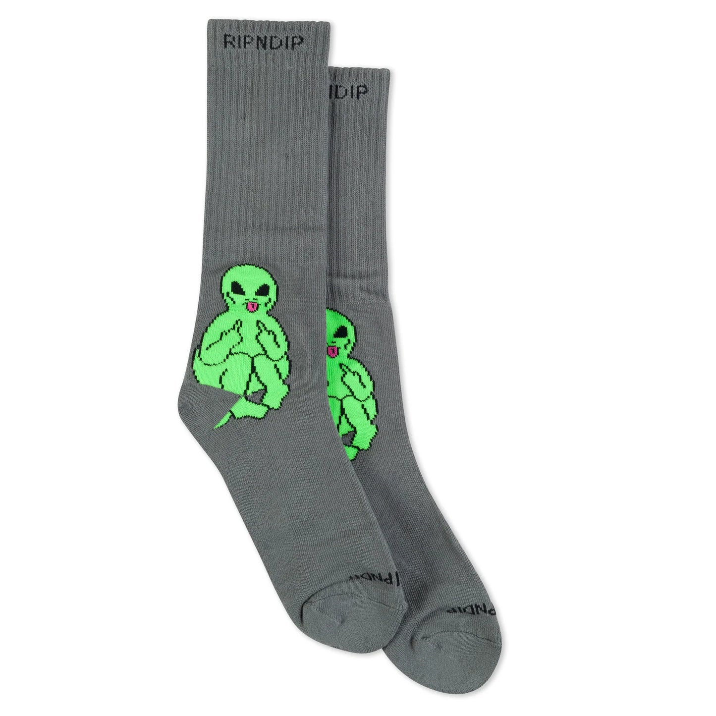 RIPNDIP| Calcetas Lord Alien Carbón | Algodón 70% | Colección Essentials POW Flagship