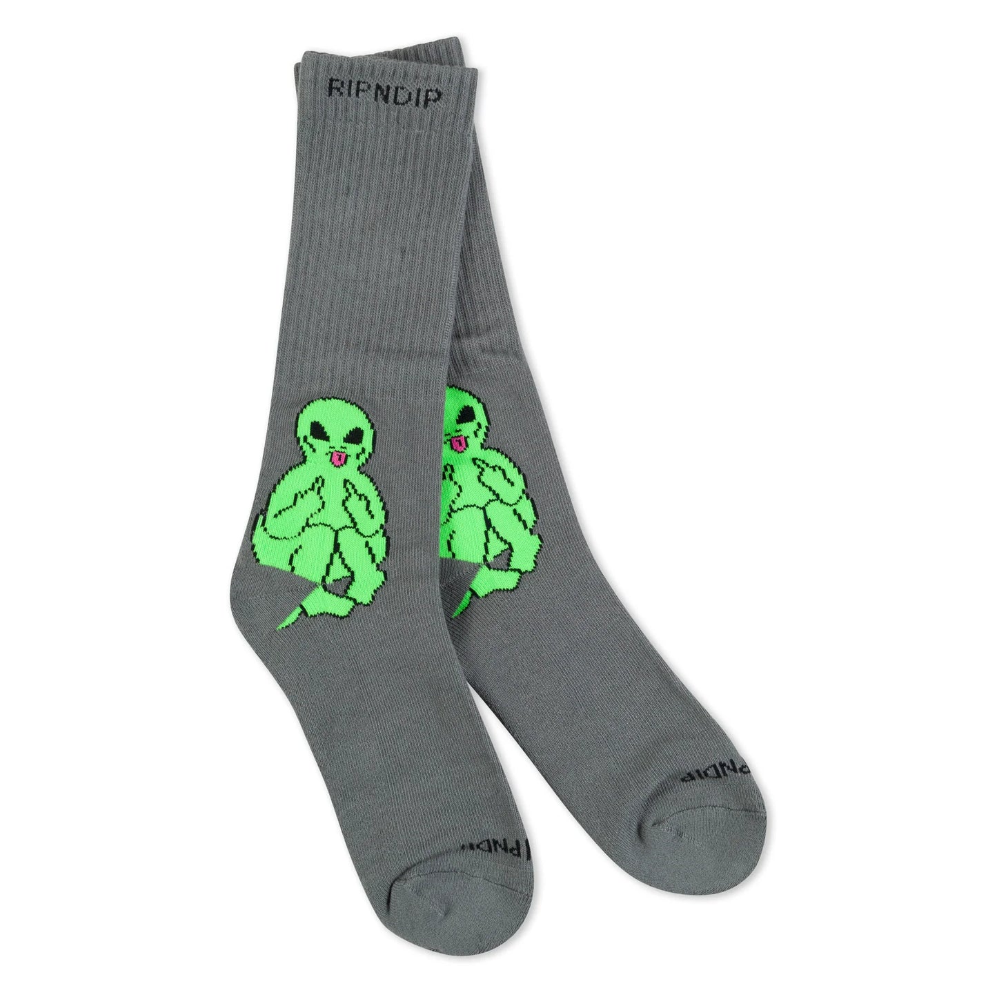 RIPNDIP| Calcetas Lord Alien Carbón | Algodón 70% | Colección Essentials POW Flagship