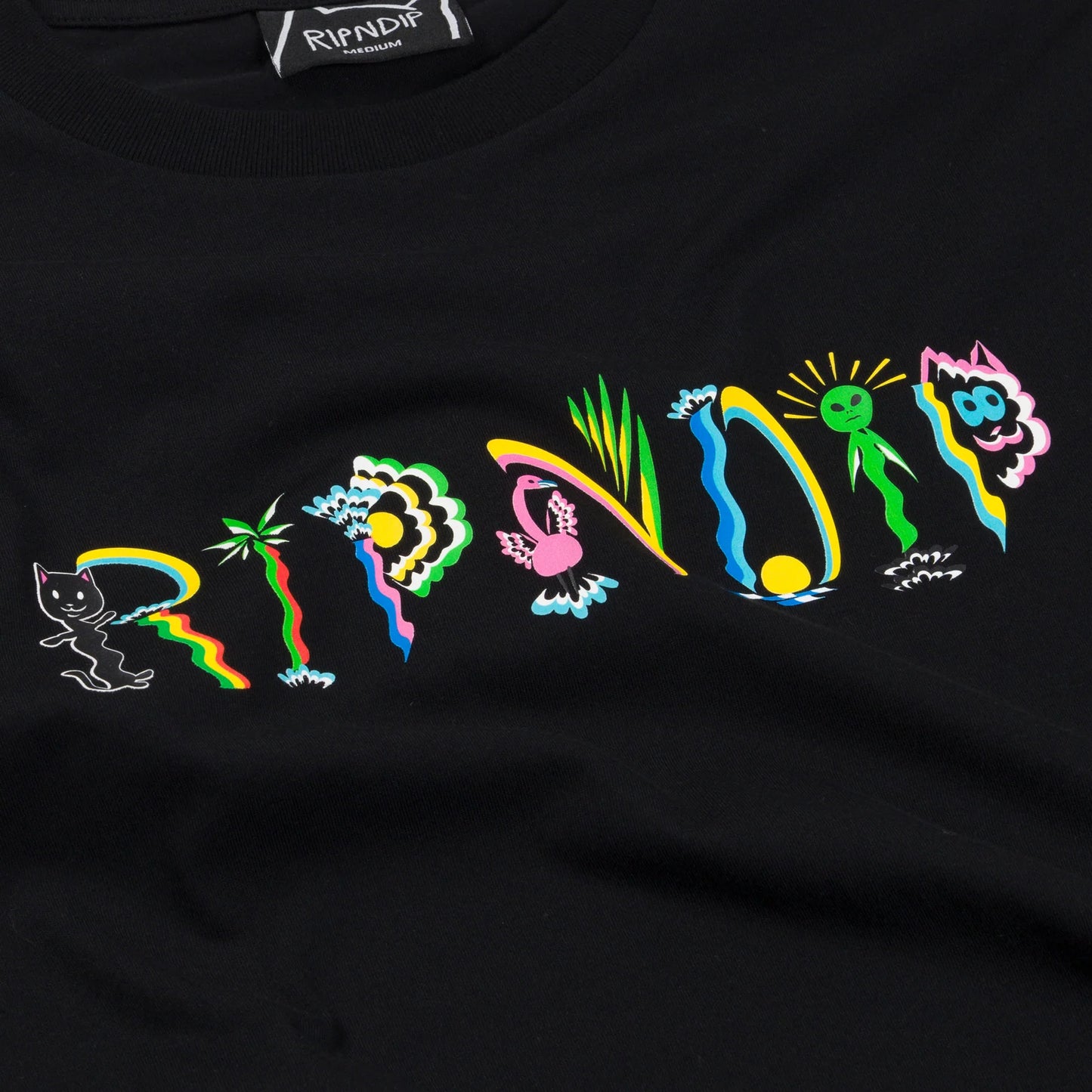 RIPNDIP | Venice Tee Black | 100% Algodón 180 GSM | Streetwear Colección Esencial