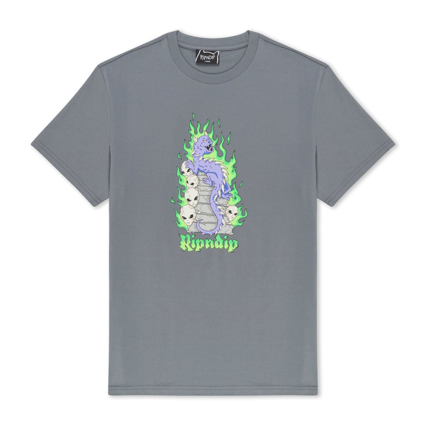 RIPNDIP | Camiseta Horntail (Charcoal) | Algodón 180g + Gráficos Ultrabrillantes | Envíos a toda Venezuela