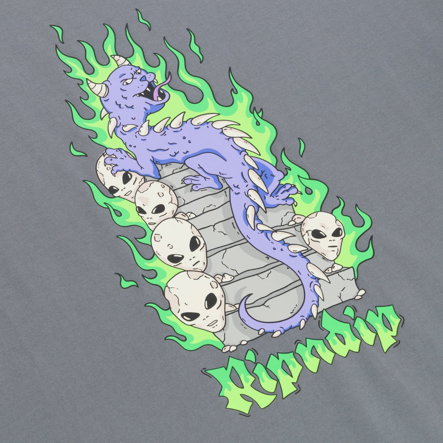RIPNDIP | Camiseta Horntail (Charcoal) | Algodón 180g + Gráficos Ultrabrillantes | Envíos a toda Venezuela