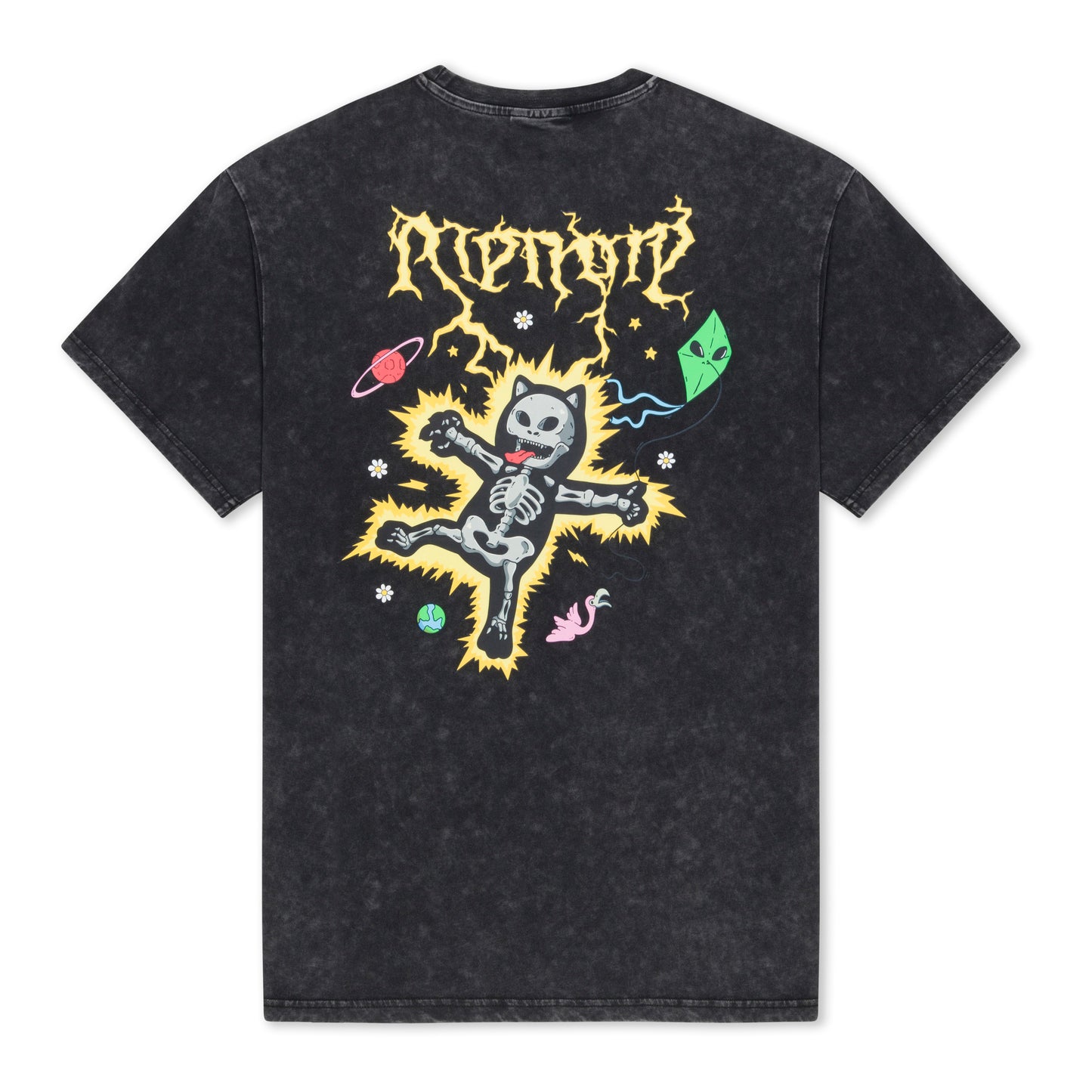 RIPNDIP | Camiseta Electric (Black Wash) | Algodón 180g + Gráficos Ultrabrillantes | Envíos a toda Venezuela