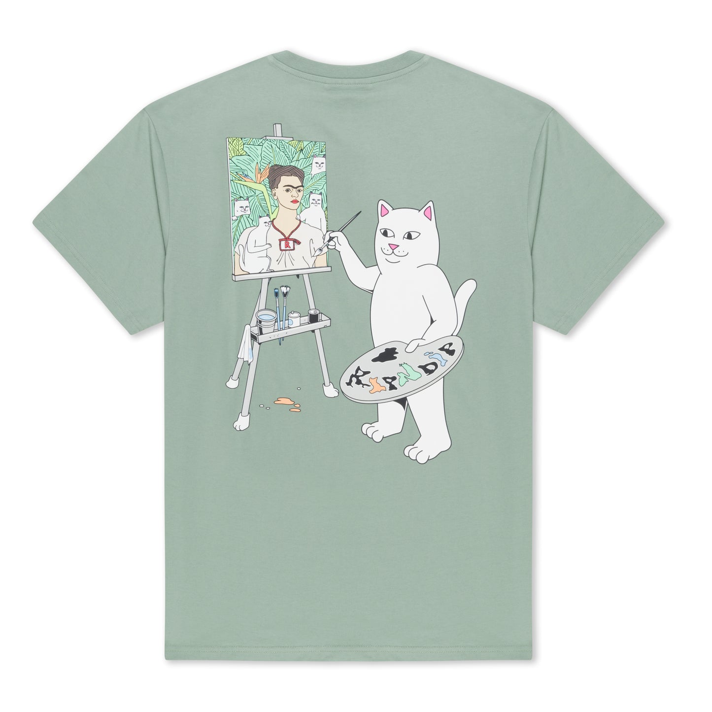 RIPNDIP | Camiseta Art Club (Dusty Sage) | Algodón 180g + Gráficos Ultrabrillantes | Envíos a toda Venezuela