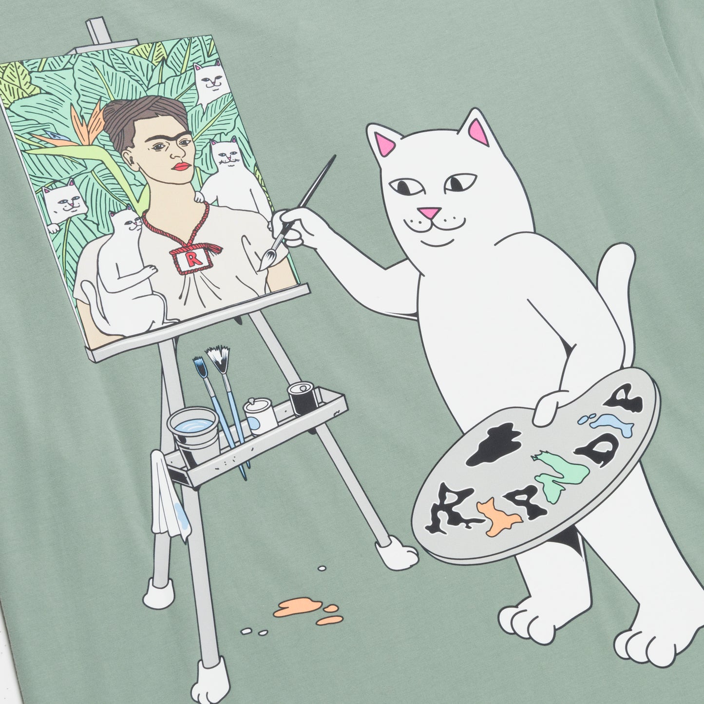 RIPNDIP | Camiseta Art Club (Dusty Sage) | Algodón 180g + Gráficos Ultrabrillantes | Envíos a toda Venezuela