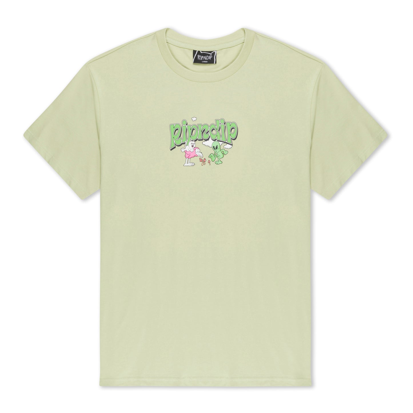RIPNDIP | Camiseta Playground (Light Moss) | Algodón 180g + Gráficos Ultrabrillantes | Envíos a toda Venezuela