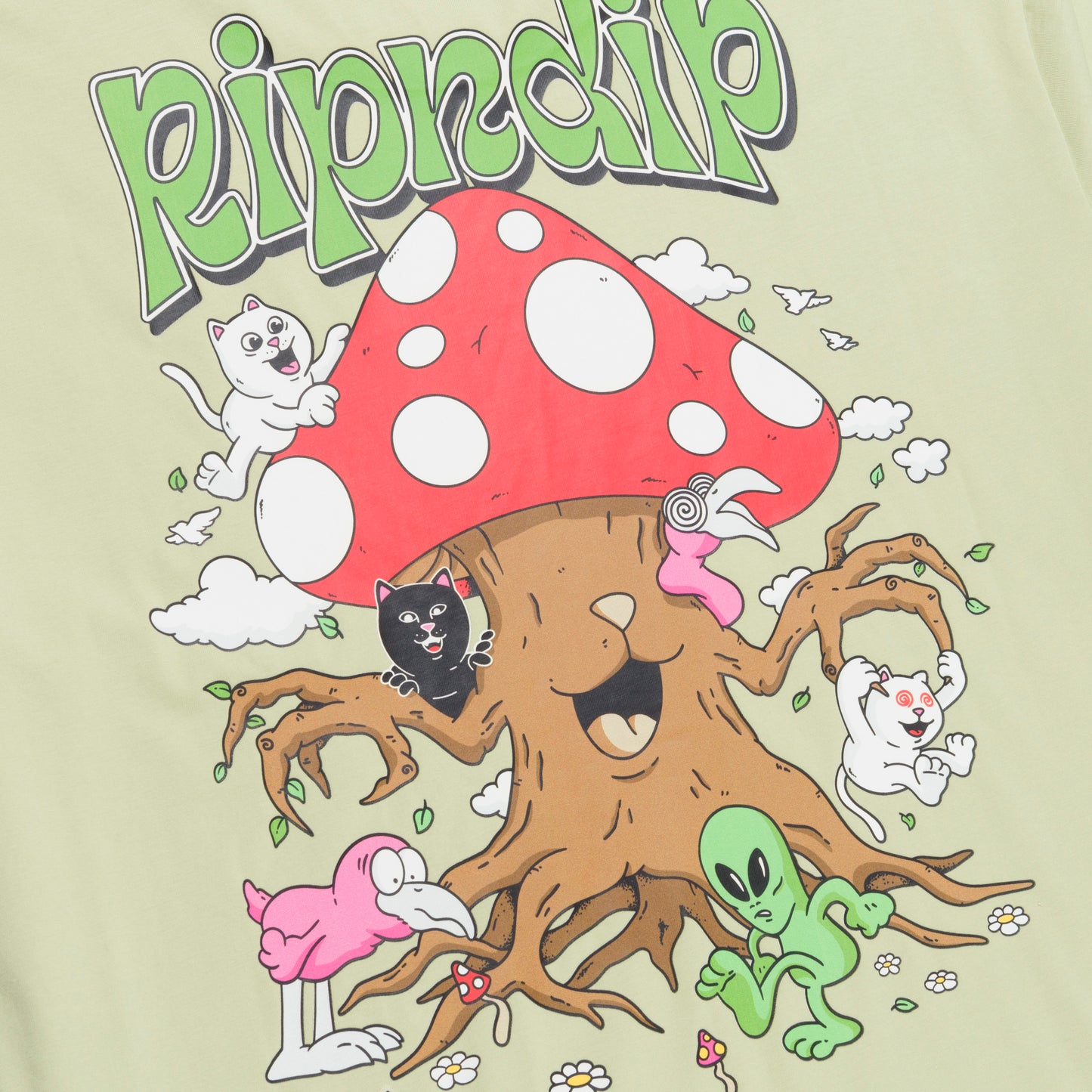RIPNDIP | Camiseta Playground (Light Moss) | Algodón 180g + Gráficos Ultrabrillantes | Envíos a toda Venezuela