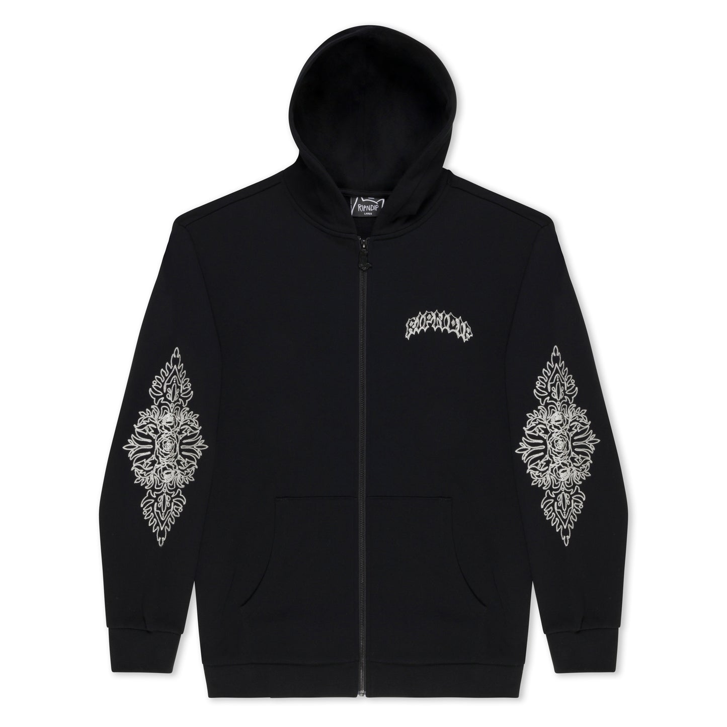 RIPNDIP | Hoodie Mother Nerm Zip Up (Black) | Algodón 100% + Bordado Chainstitch | Envío a toda Venezuela