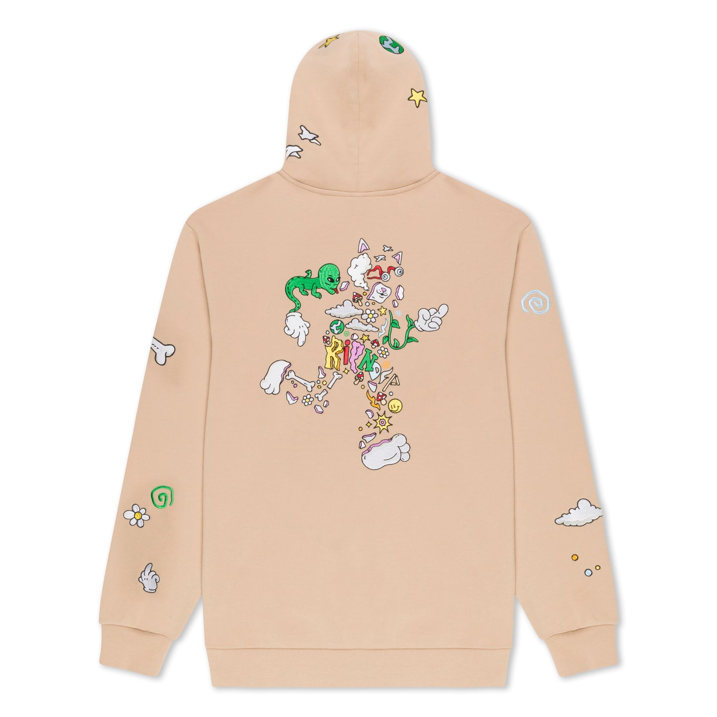 RIPNDIP | Hoodie Broken Down (Almond) | Algodón 100% + Acabado Desgastado | Envío a toda Venezuela