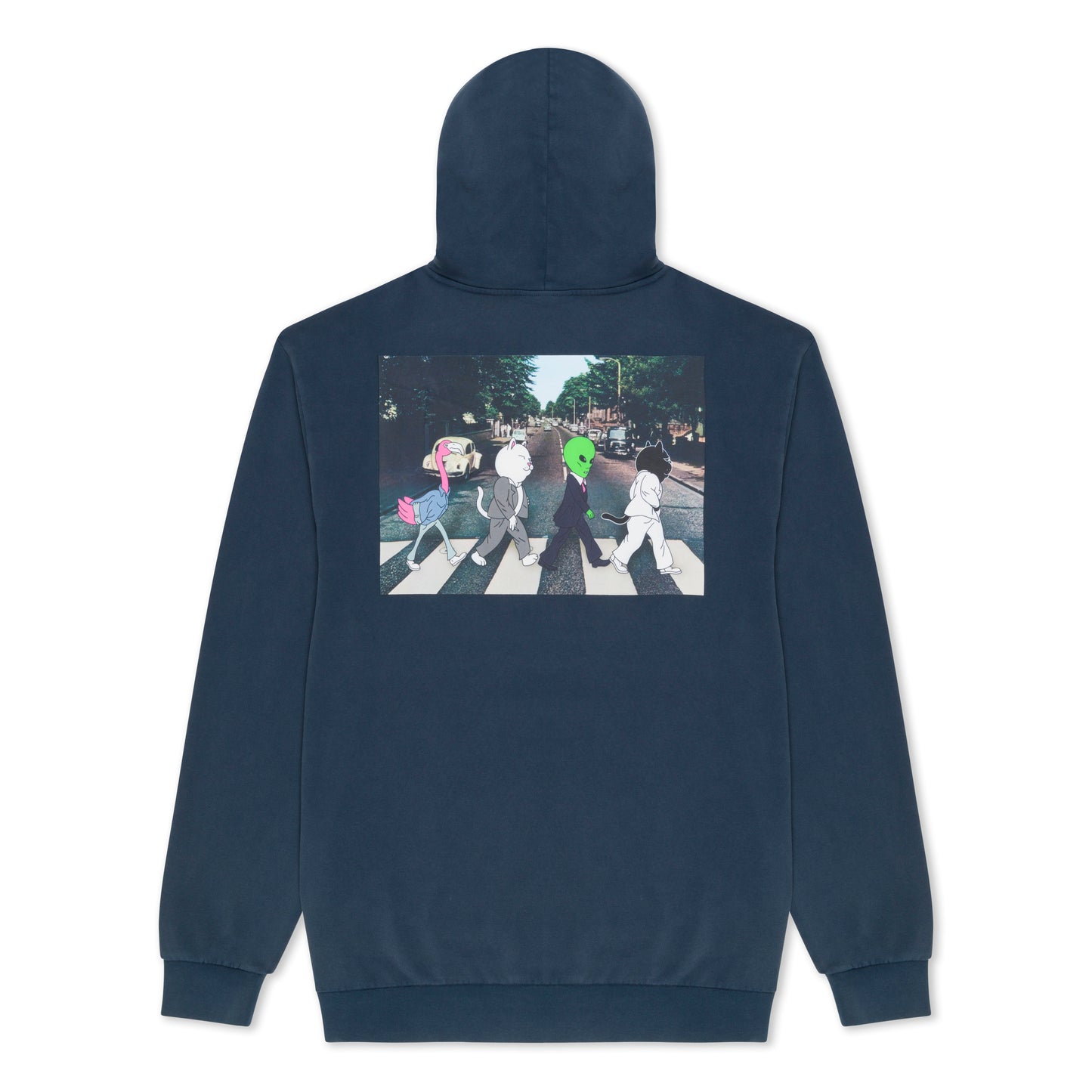 RIPNDIP | Hoodie Crosswalk (Navy Vintage Wash) | Algodón 100% + Estampado Peatonal | Envío a toda Venezuela