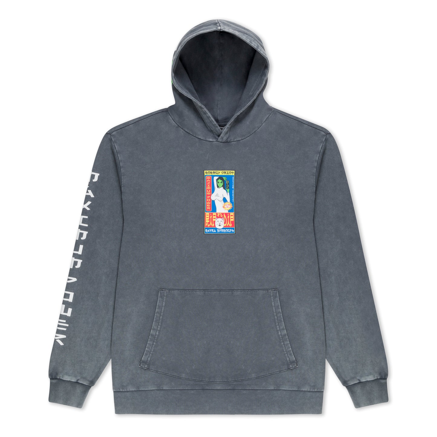 RIPNDIP | Hoodie Nerms Cans (Charcoal Vintage Wash) | Algodón 100% + Estampado Ultra-Vívido | Envío a toda Venezuela
