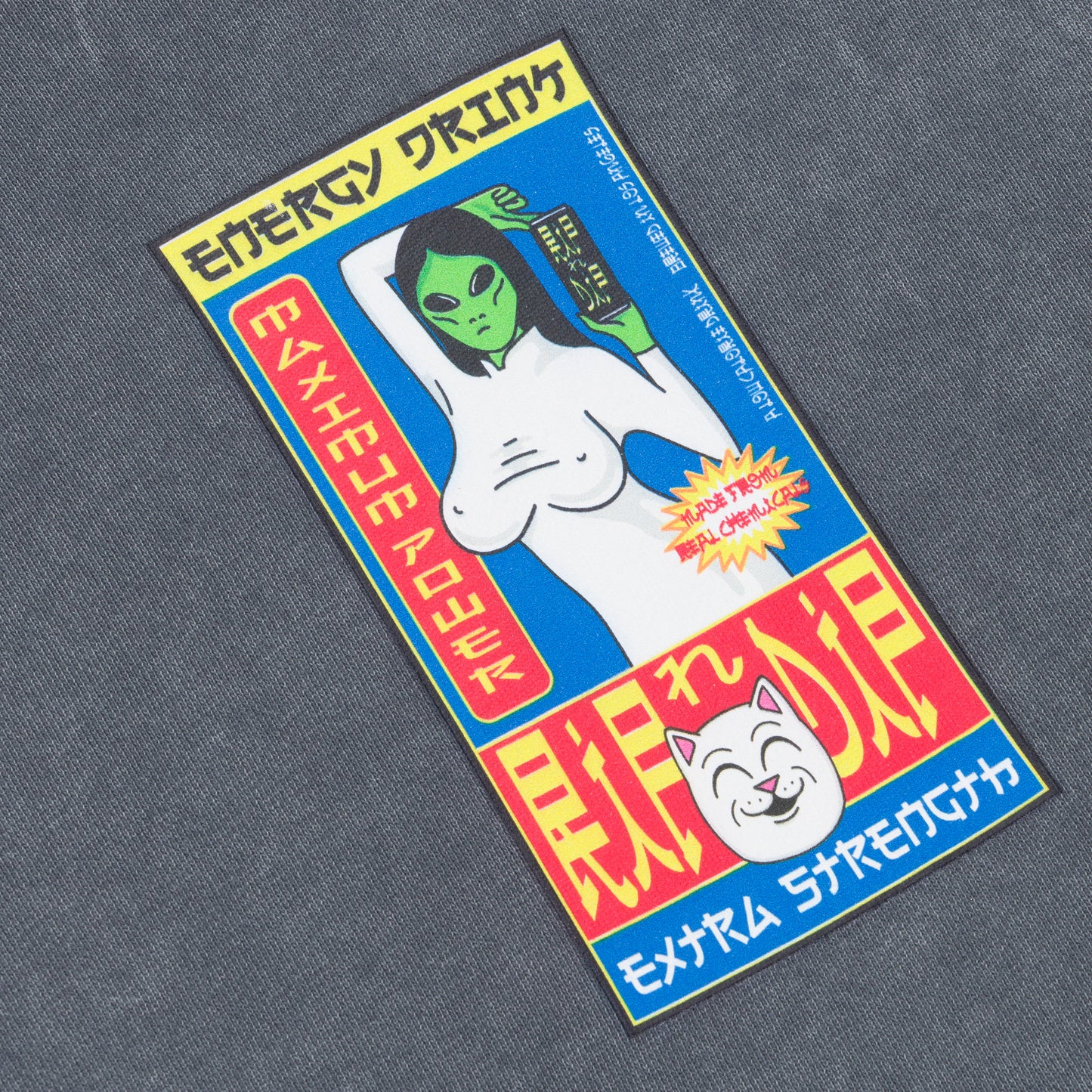 RIPNDIP | Hoodie Nerms Cans (Charcoal Vintage Wash) | Algodón 100% + Estampado Ultra-Vívido | Envío a toda Venezuela
