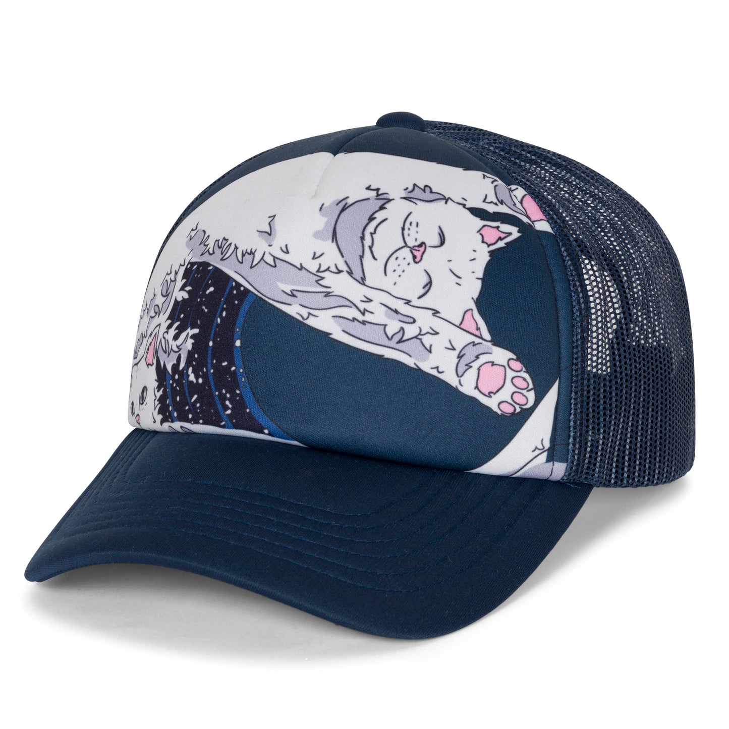 RIPNDIP | Gorra Trucker Great Wave (Slate) | Ajustable + Ola Épica Bordada | Envíos a toda Venezuela