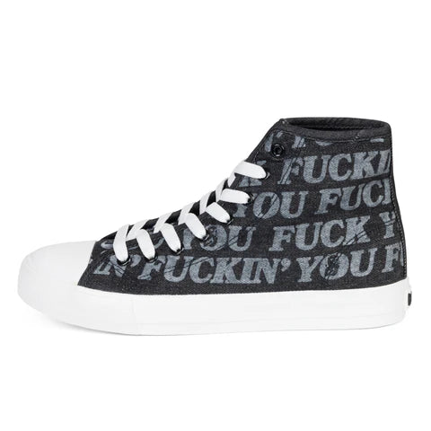 RIPNDIP | Fuckin Fuck High-Top Black | Suela Vulcanizada | All Over Print | Envíos Venezuela