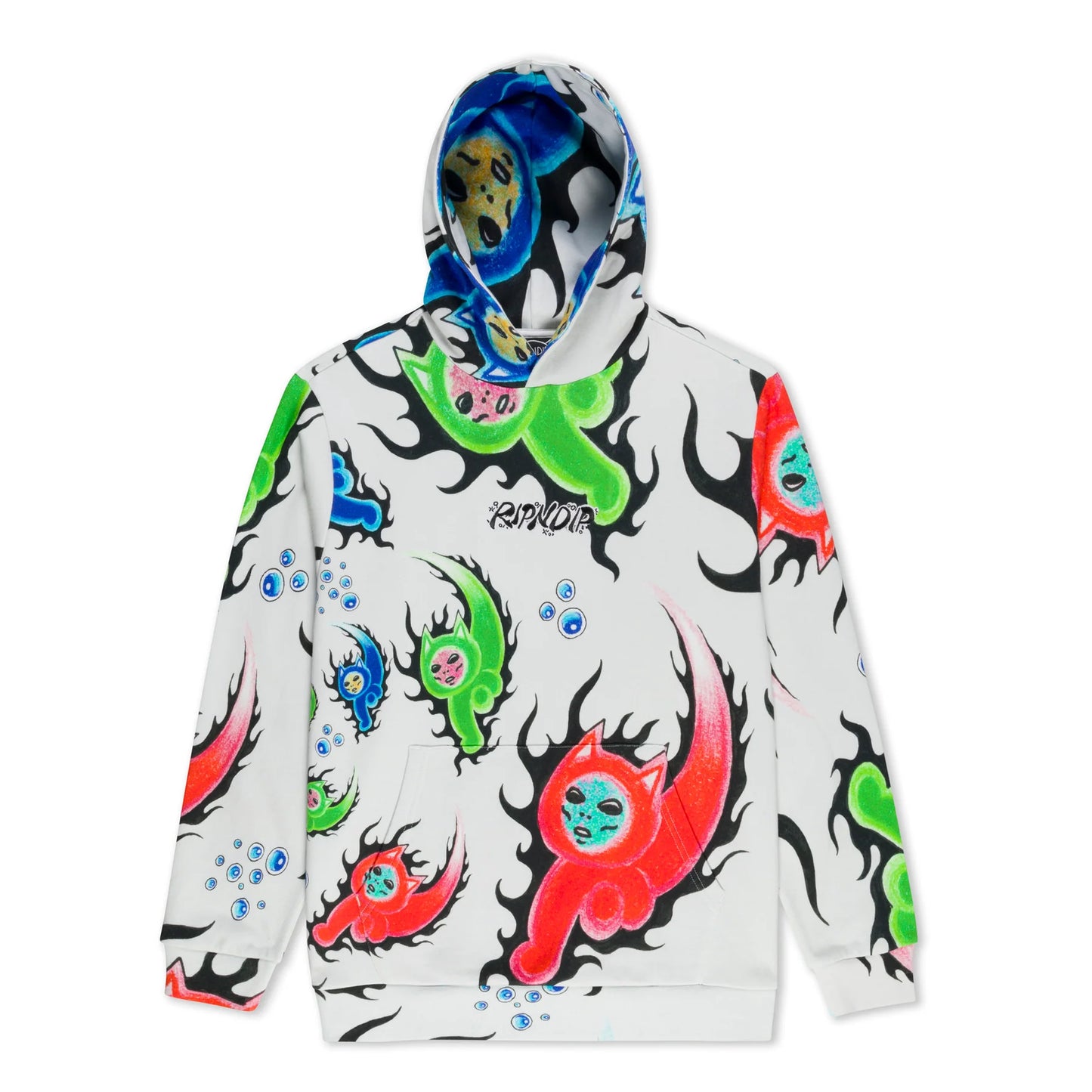 RIPNDIP | Hoodie Ember Gris Polvo | Algodón 100% | Streetwear Ígneo POW Flagship