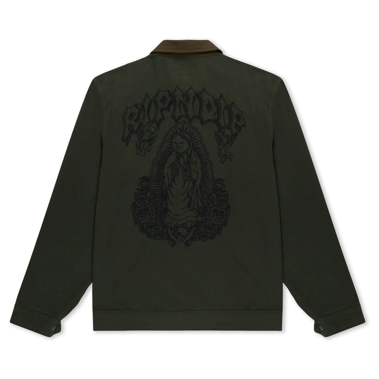 RIPNDIP | Chaqueta Work Mother Nerm Verde Olivo | Algodón 100% | Streetwear Funcional POW Flagship