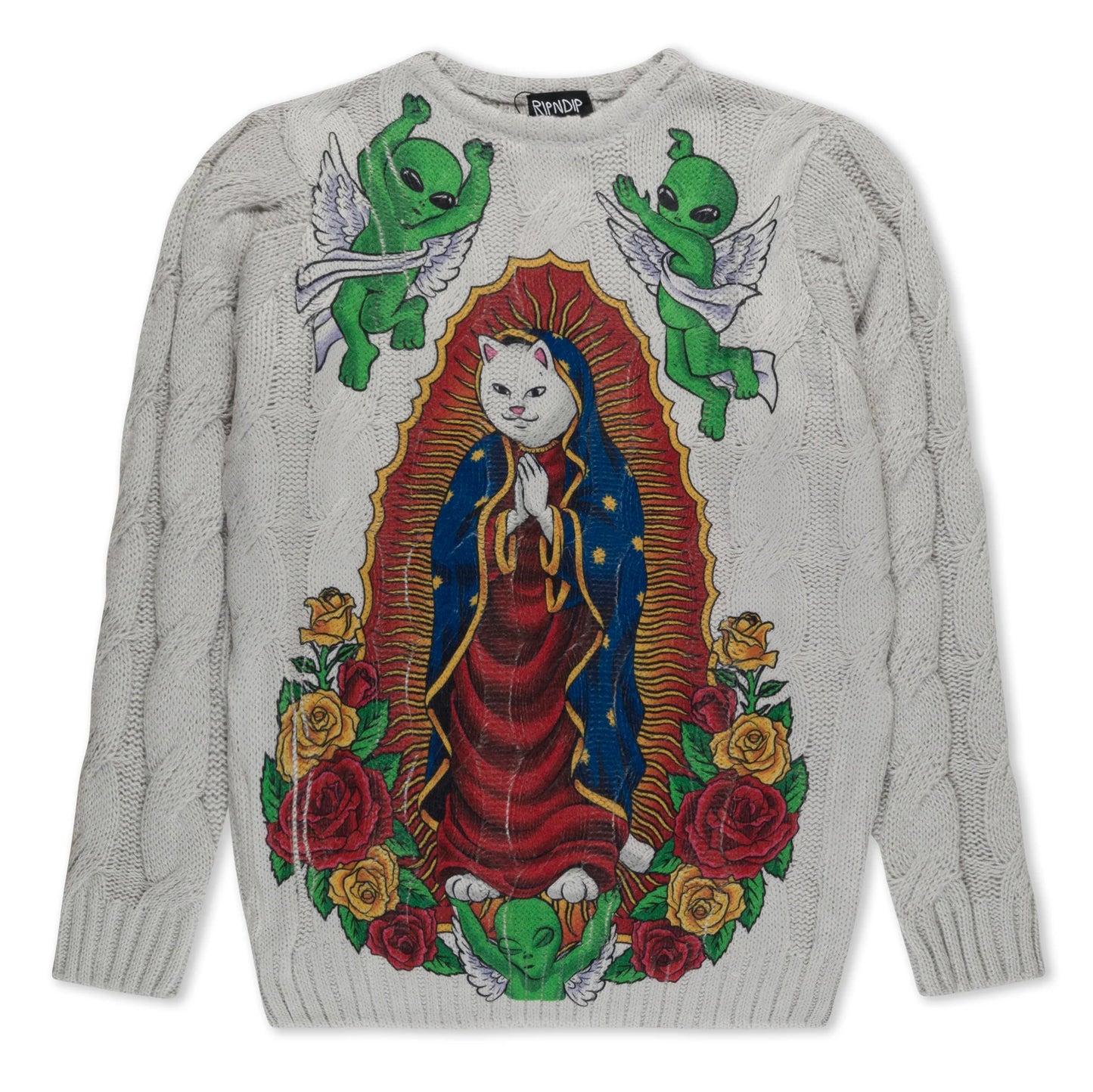RIPNDIP | Sudadera Mother Nerm Gris | Tejido Waffle Poliéster | Colección Streetwear POW Flagship