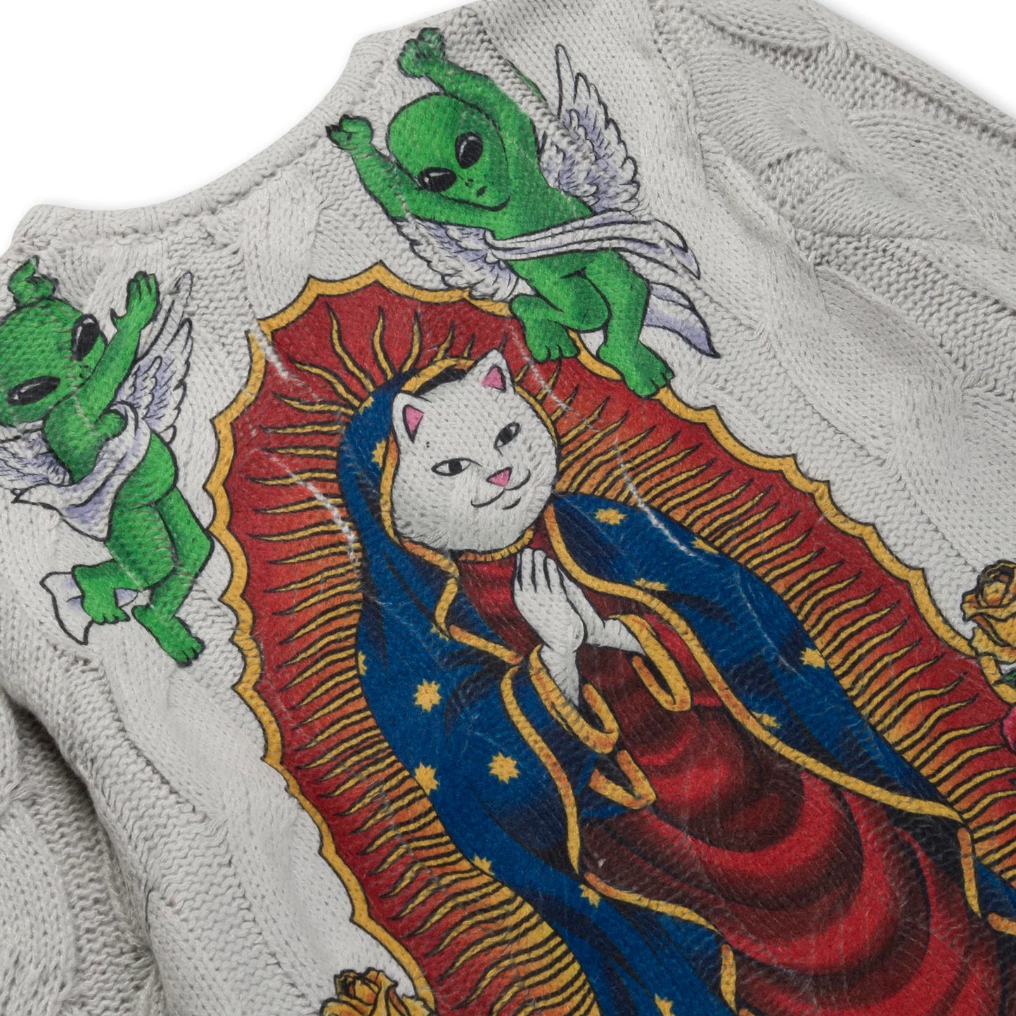 RIPNDIP | Sudadera Mother Nerm Gris | Tejido Waffle Poliéster | Colección Streetwear POW Flagship