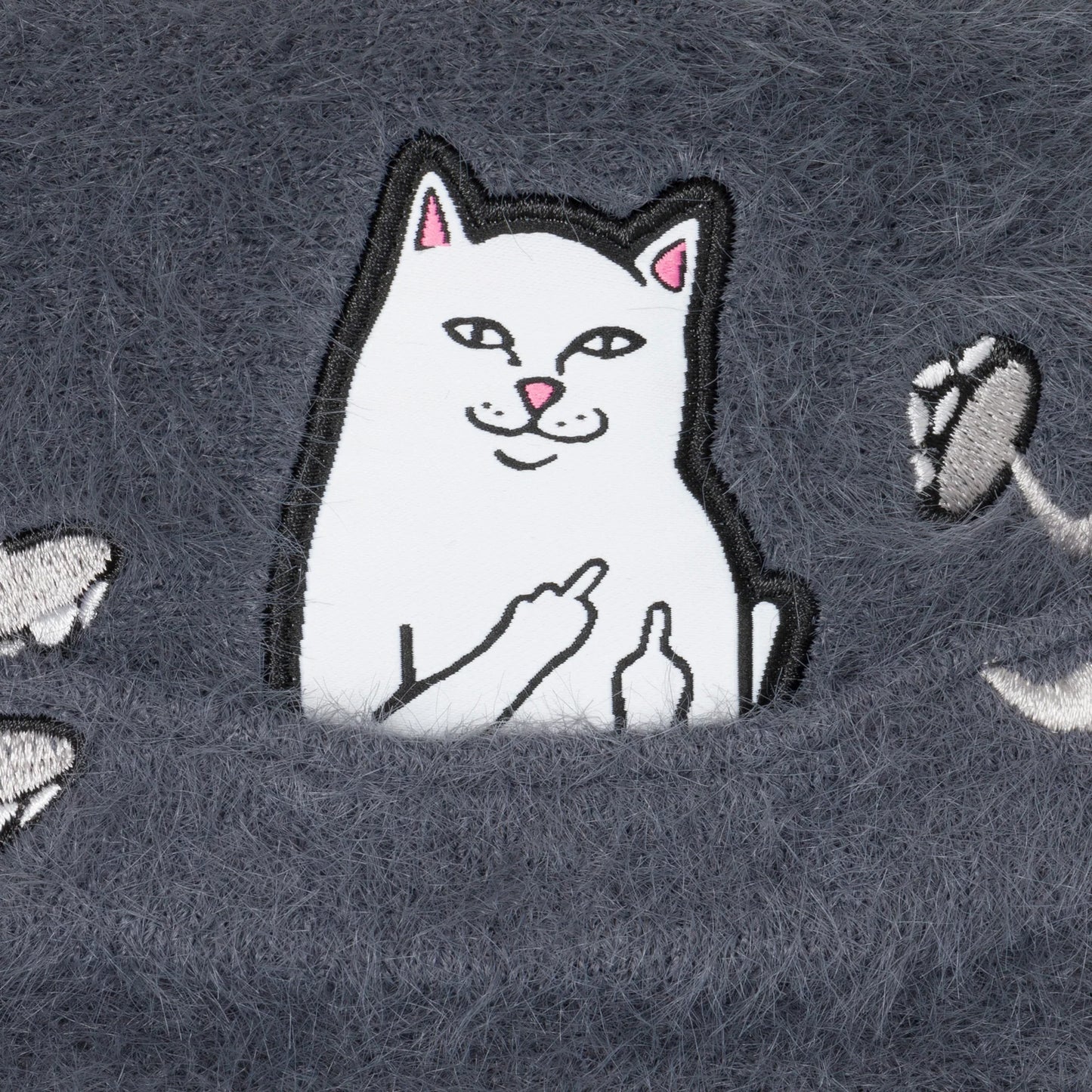 RIPNDIP | Gorra Sherpa Lord Nermal Carbón | Bordado Euphoria | Streetwear Edgy POW Flagship