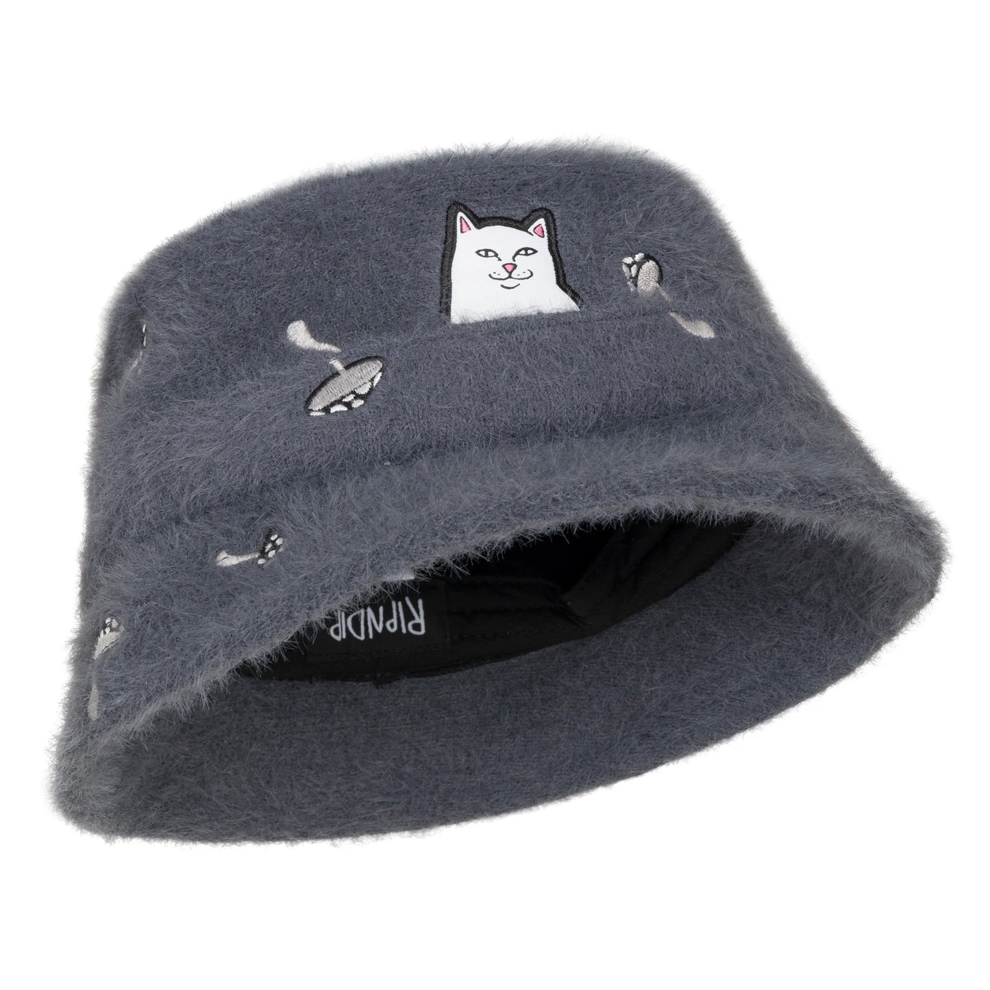 RIPNDIP | Gorra Sherpa Lord Nermal Carbón | Bordado Euphoria | Streetwear Edgy POW Flagship