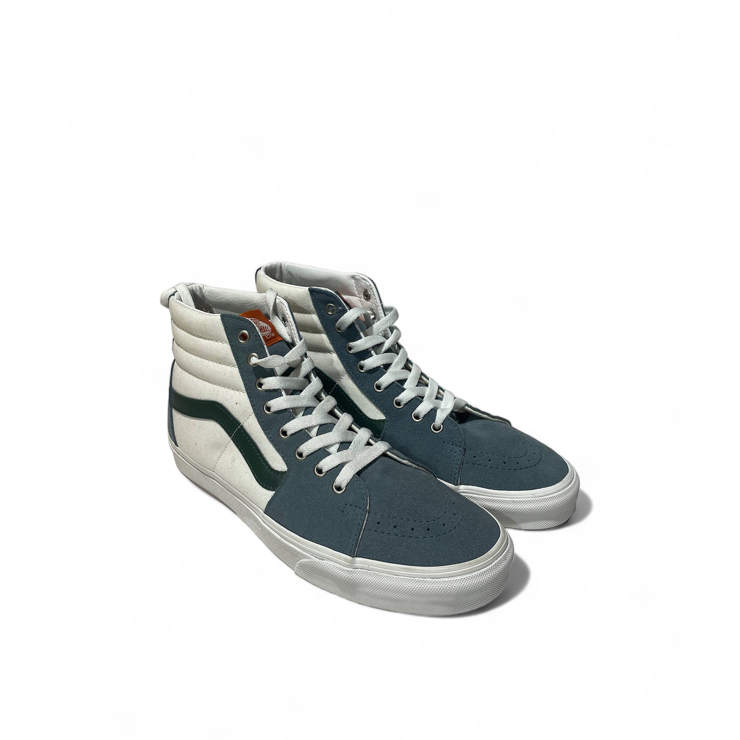 Vans Sk8-Hi Varsity Canvas Blue/Green | Zapatillas Alta Venezuela | Suede Premium + Sidestripe™ Icónico