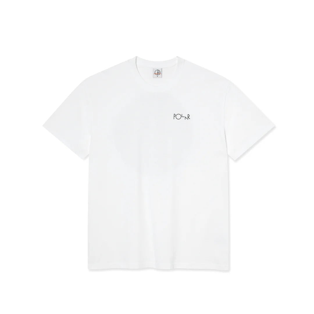 POLAR SKATE CO. | Camiseta Burnside 2084 Blanca | Logo Serigrafiado | Streetwear