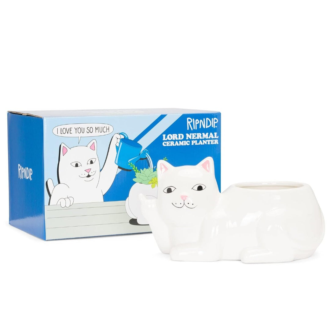 RIPNDIP Lord Nermal - Maceta de cerámica (blanco)