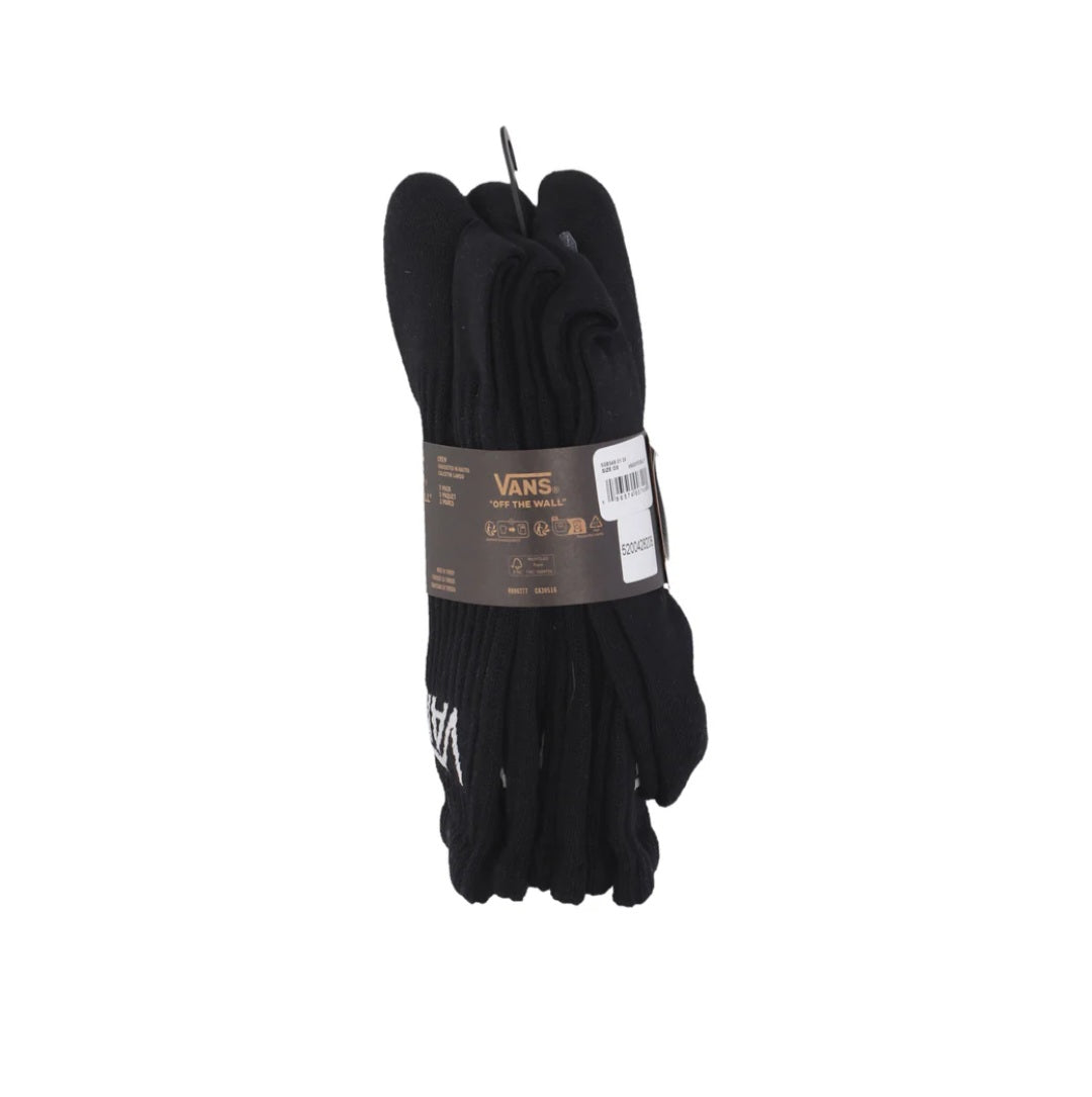 Vans Classic Crew 3 Pack Socks Black