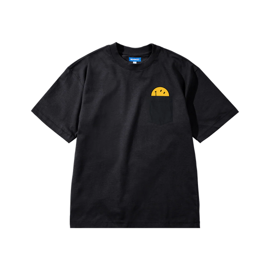 MARKET STUDIOS. Peek-A-Boo Pocket T-Shirt (Jet Black)