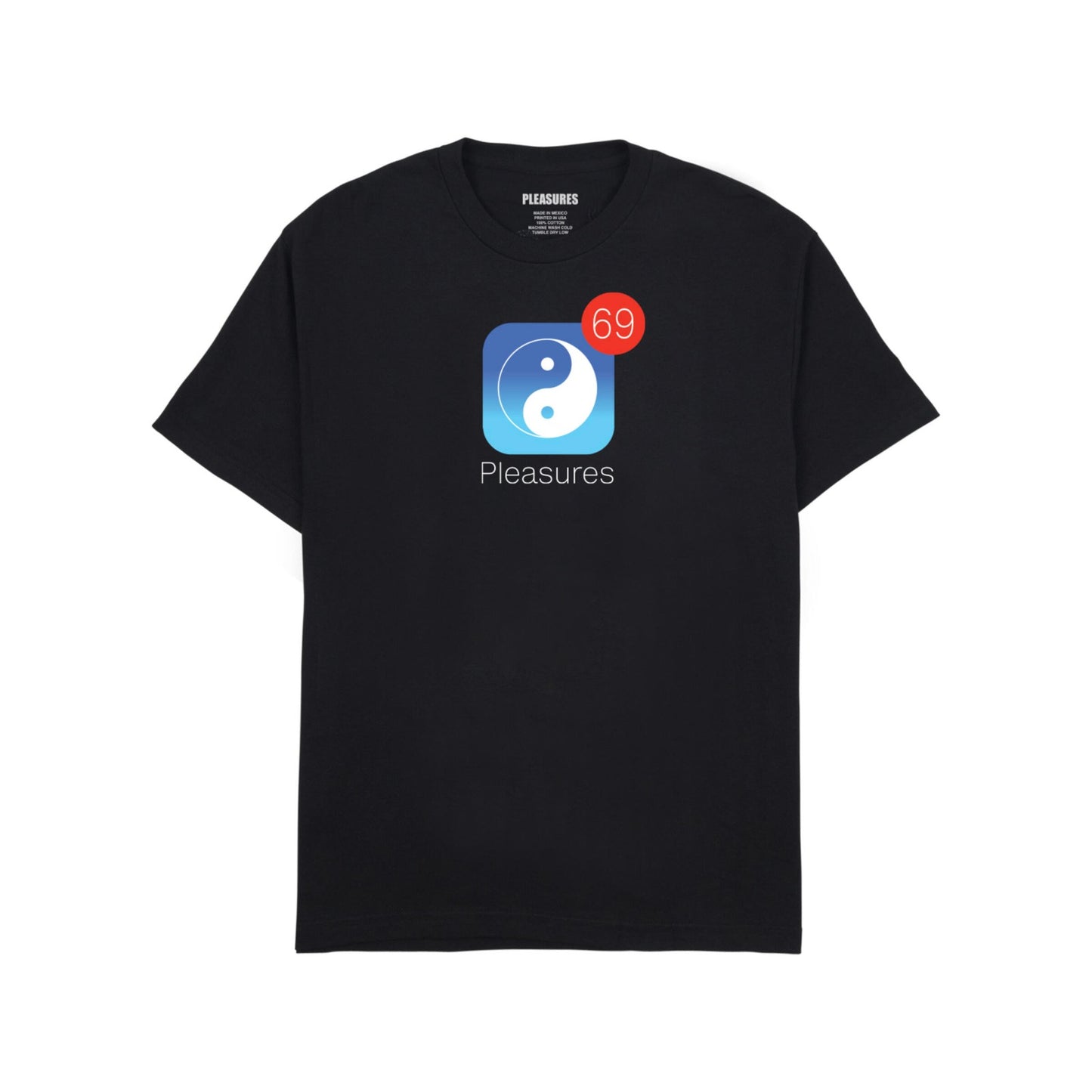 PLEASURES Notify T-Shirt | Heather Grey | Algodón 100% | Diseño Central