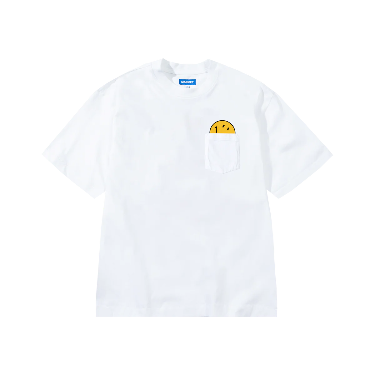 MARKET STUDIOS. Peek-A-Boo Pocket T-Shirt (White)