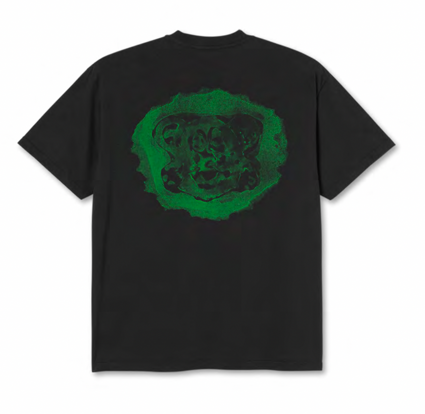 Bear T-shirt Black prewashed back polar