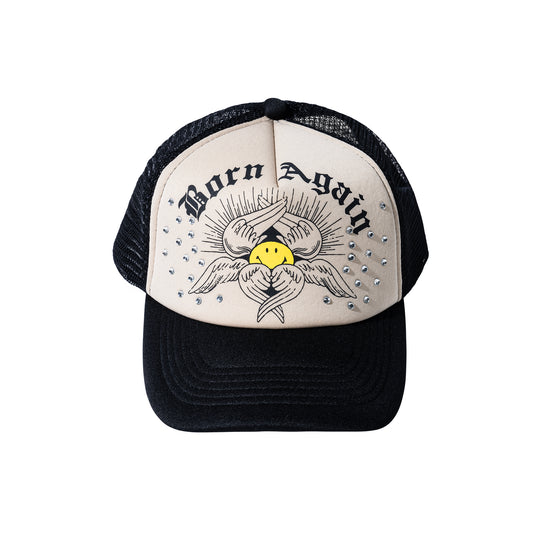 MARKET - SMILEY BORN AGAIN TRUCKER HAT