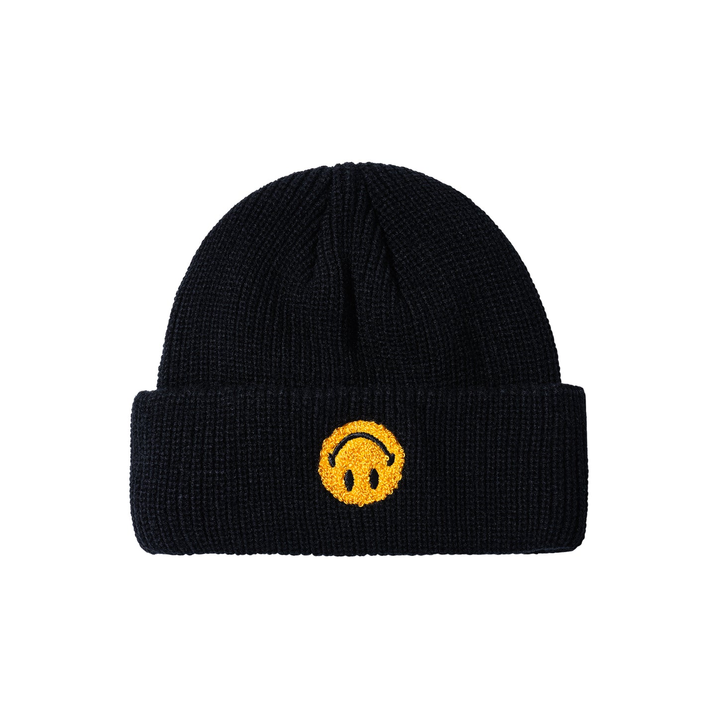 MARKET - SMILEY UPSIDE DOWN BEANIE (BLACK)