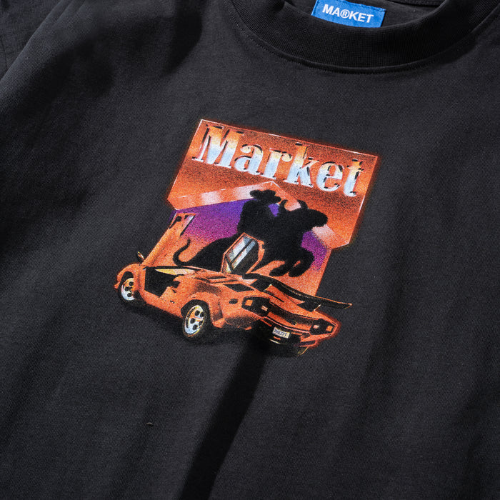 MARKET - BULLRIDER T-SHIRT (WASHED-BLACK)