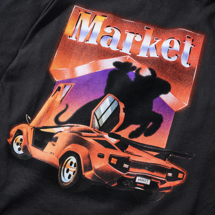 MARKET - BULLRIDER T-SHIRT (WASHED-BLACK)