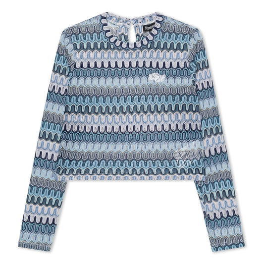 Waves crochet crop Lon sleeve RIPNDIP